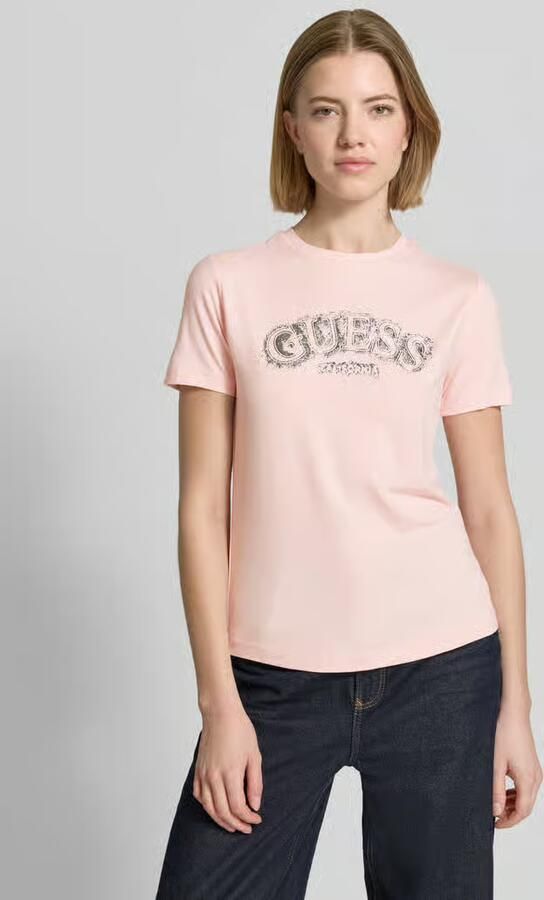 GUESS Activewear T-shirt van mix van viscose en elastaan met logo - Foto 2