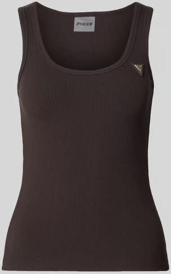 GUESS Activewear Tanktop in riblook met labelapplicatie model 'COLETTE' - Foto 2