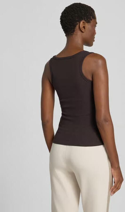 GUESS Activewear Tanktop in riblook met labelapplicatie model 'COLETTE'