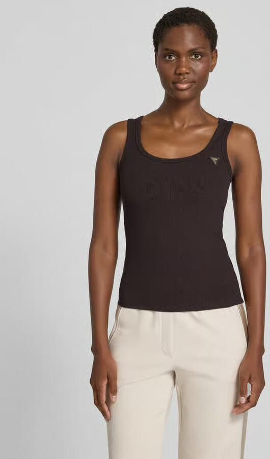GUESS Activewear Tanktop in riblook met labelapplicatie model 'COLETTE' - Foto 4