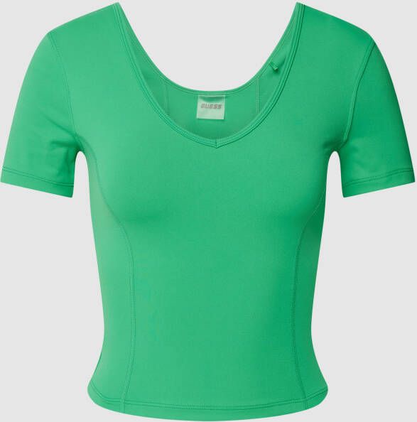 Guess Activewear Kort T-shirt met doorgestikte naden model 'BIRGIT ACTIVE CROP TOP'