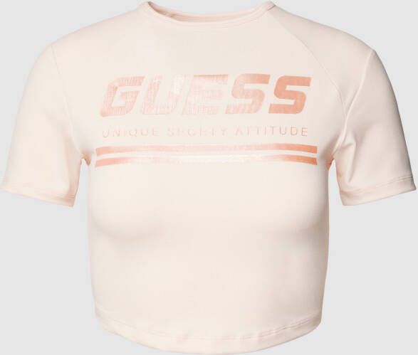 Guess Activewear Kort T-shirt met labelprint model 'AGGIE'