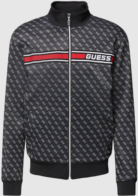 Guess Activewear Sweatjack met all-over motief model 'KORBIN FULL ZIP TRACKSUIT'