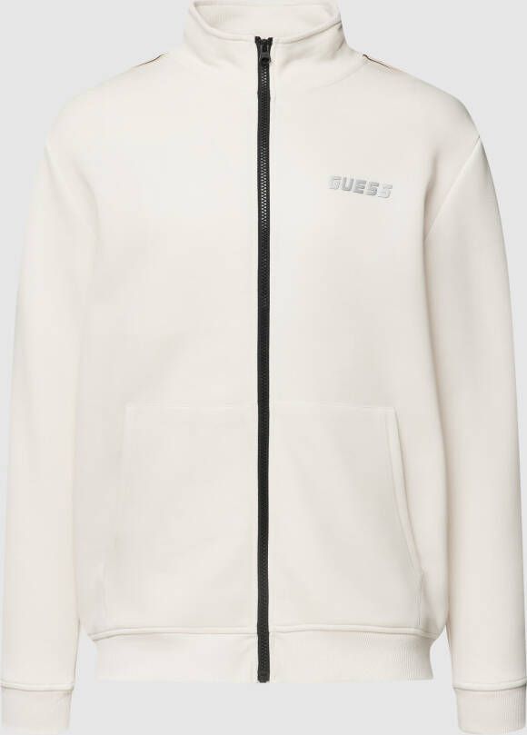 Guess Activewear Sweatjack met galonstrepen model 'MICKEY FULL ZIP SWEATSHIRT'