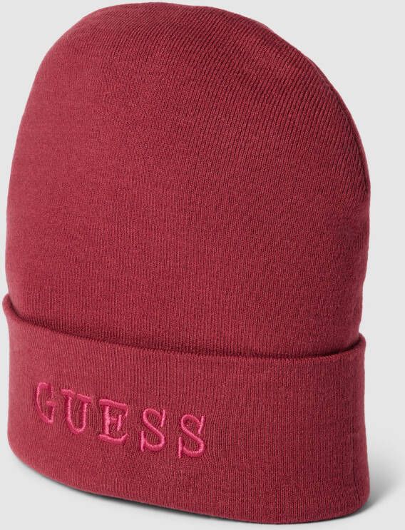 Guess Beanie met labelstitching model 'HAT'