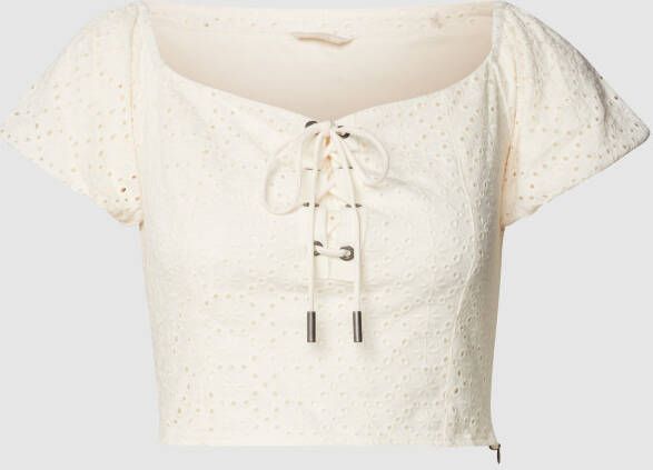 Guess Blouse met broderie anglaise