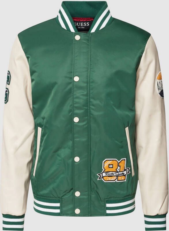 Guess Collegejack met motiefpatches model 'VARSITY BOMBER'