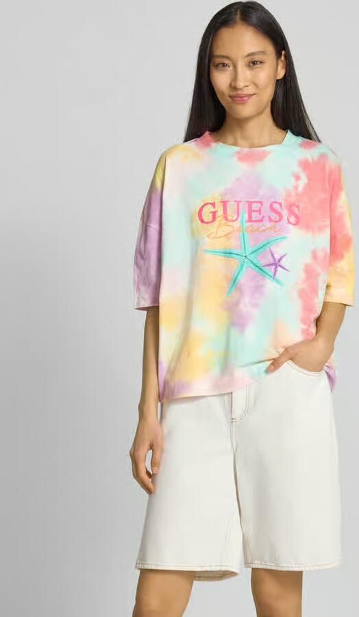 Guess Boxy fit T-shirt met extra brede schouders model 'STARFISH' - Foto 2