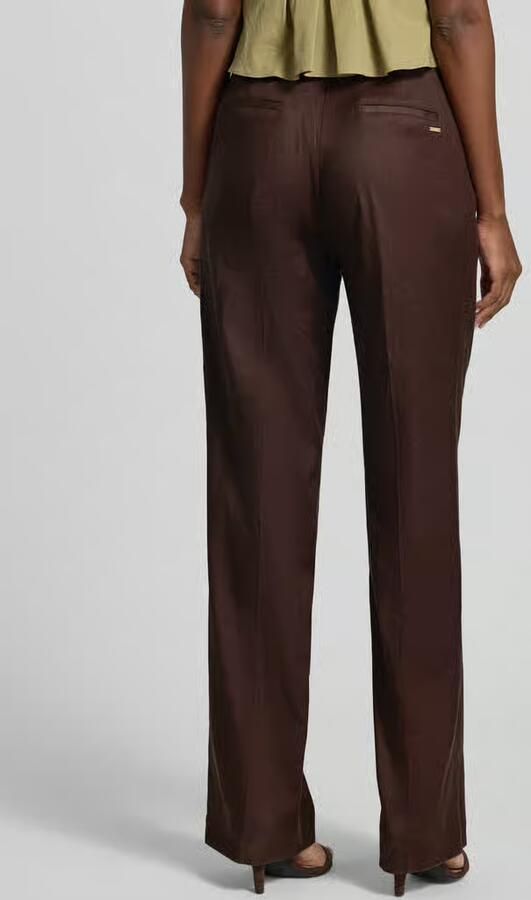 Guess Broek van linnenmix met persplooien model 'CARLA' - Foto 3