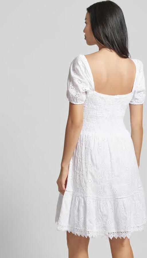 Guess Korte witte jurk met boothals White Dames