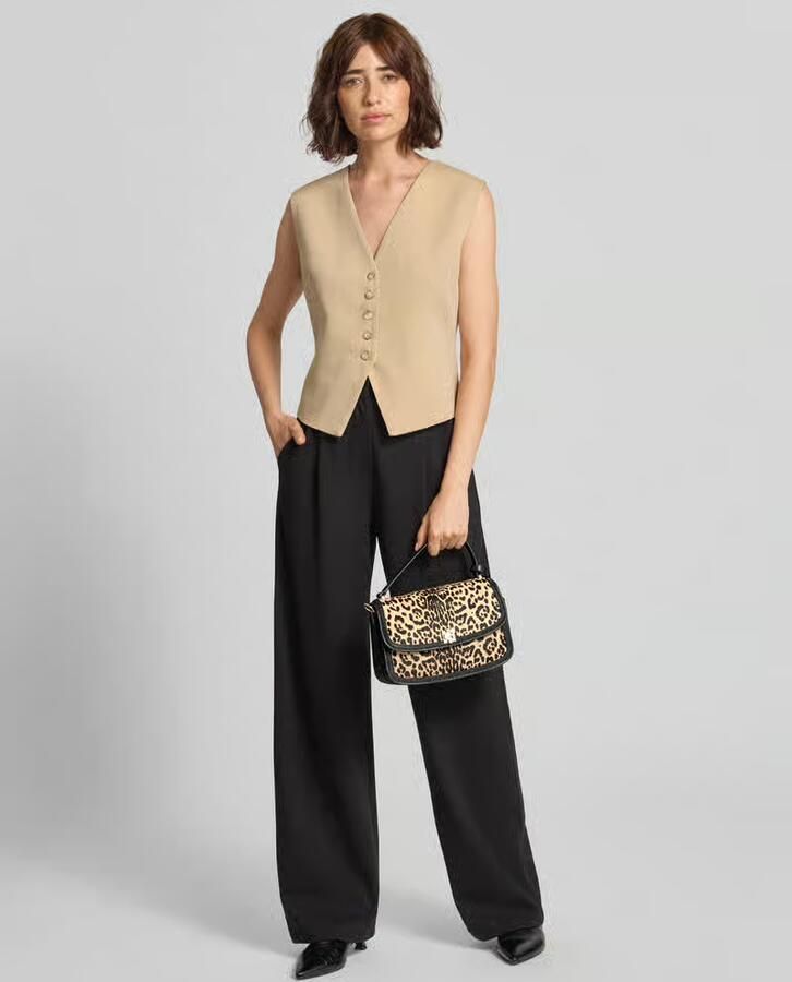 Guess Crossbody tas van echt rundleer model 'Audrey' - Foto 2