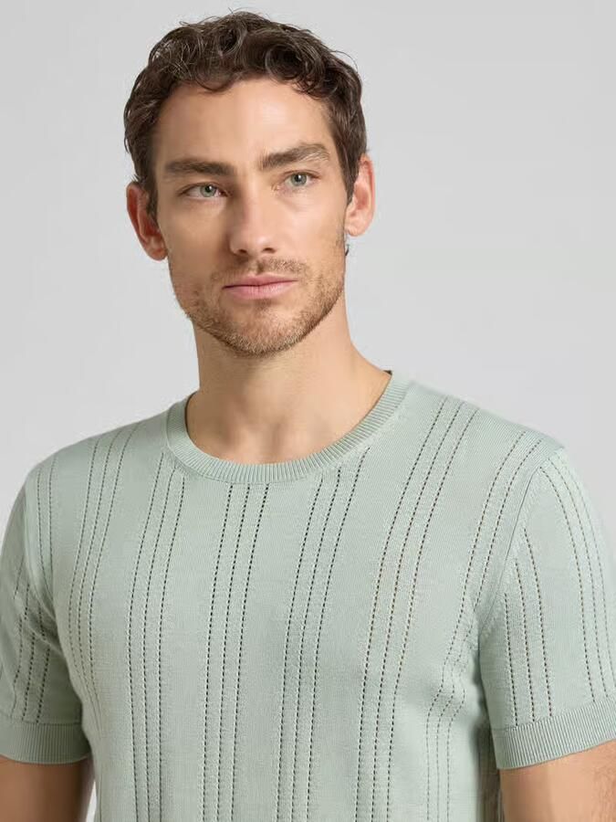 Guess Gebreid shirt van mix van viscose en katoen model 'LINDON'