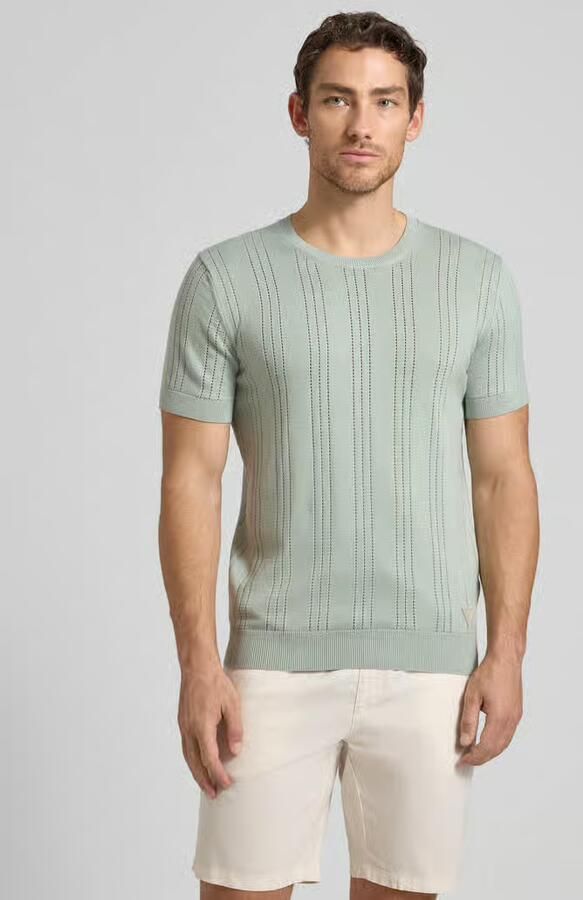 Guess Gebreid shirt van mix van viscose en katoen model 'LINDON' - Foto 2