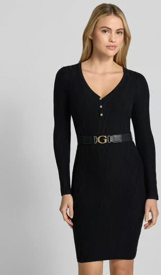 Guess Gebreide jurk met riem model 'YUKI' - Foto 3