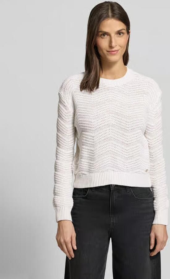 Guess Gebreide pullover met geribde boorden - Foto 4