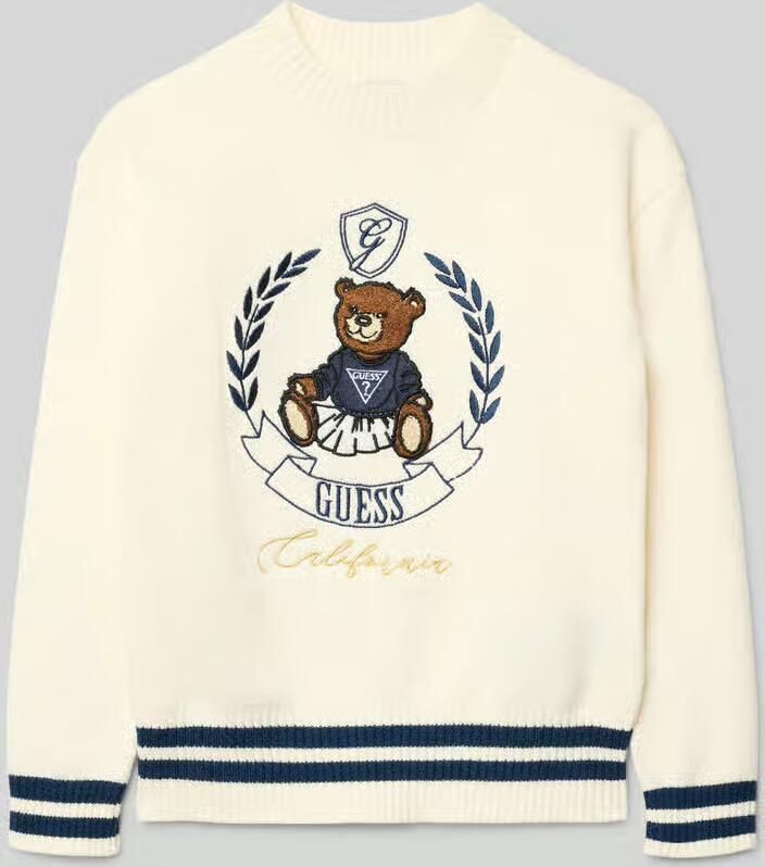 Guess Gebreide pullover met labelstitching