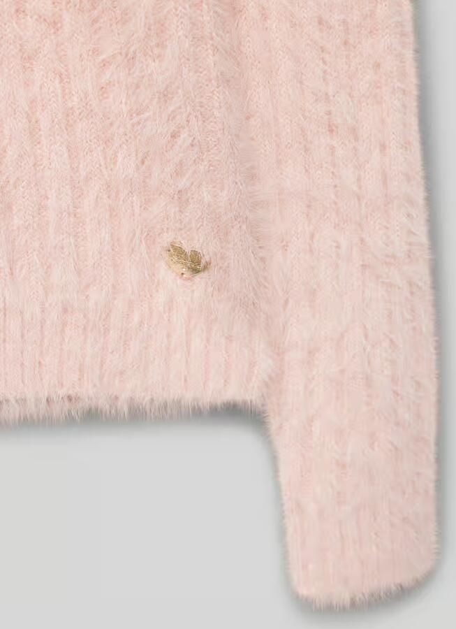 Guess Gebreide pullover met ribboorden - Foto 2