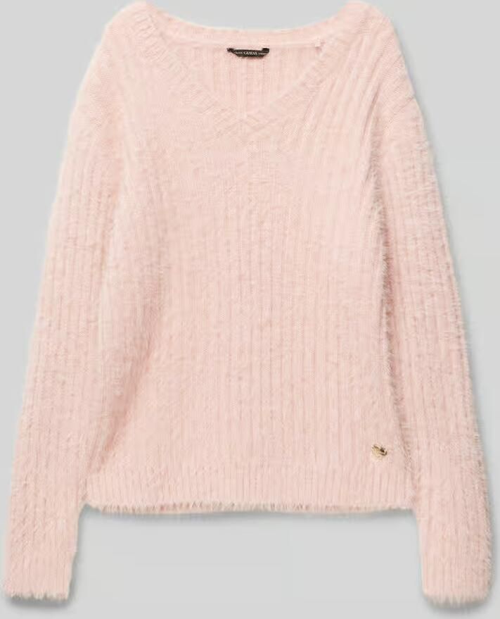 Guess Gebreide pullover met ribboorden