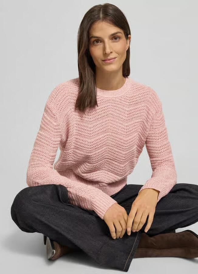 Guess Gebreide pullover met ribboorden - Foto 2
