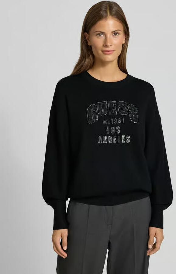 Guess Gebreide pullover met siersteentjes model 'LEIGHTON' - Foto 2