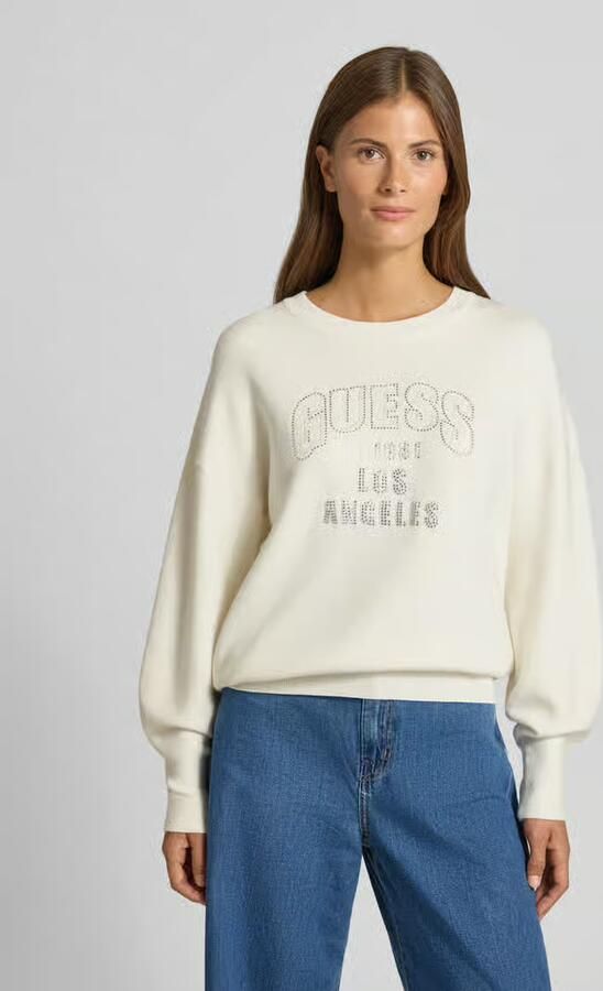 Guess Gebreide pullover met siersteentjes model 'LEIGHTON' - Foto 2