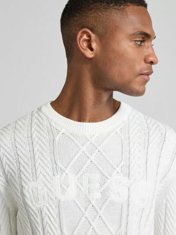 Guess Gebreide pullover van een mix van katoen en modal - Foto 2