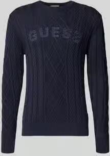 Guess Gebreide pullover van mix van katoen en modal