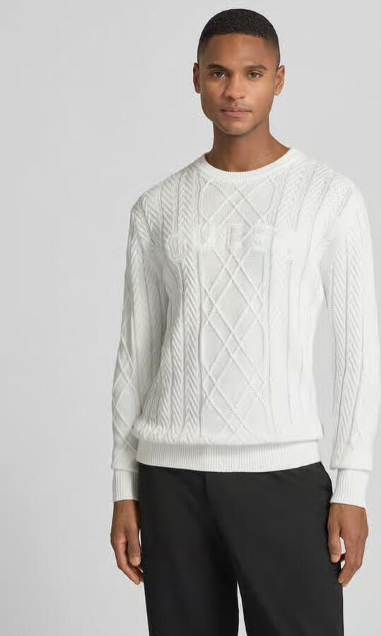 Guess Gebreide pullover van mix van katoen en modal - Foto 2