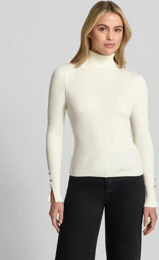 Guess Gebreide pullover van viscosemix met col - Foto 2