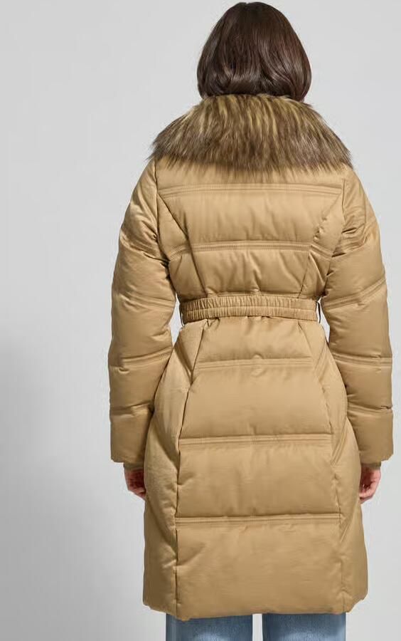 Guess Gewatteerde lange jas met riem model 'ALIENOR'