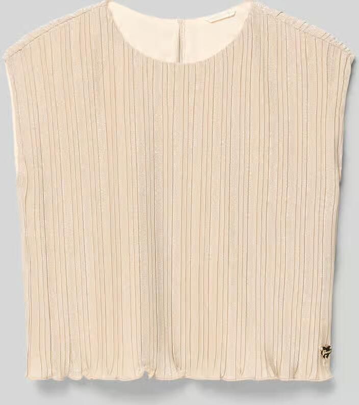 Guess Glanzende top met golvende zoom en labelapplicatie