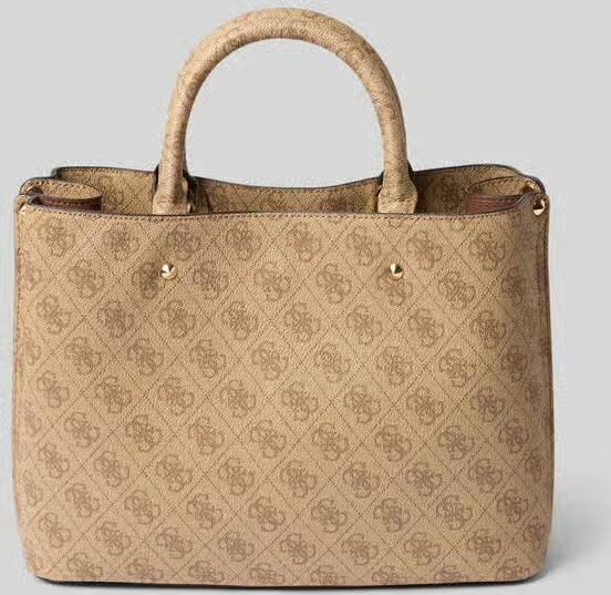 Guess Handtas in handtassenlook met all-over labelprint model 'MERIDIAN II' - Foto 4