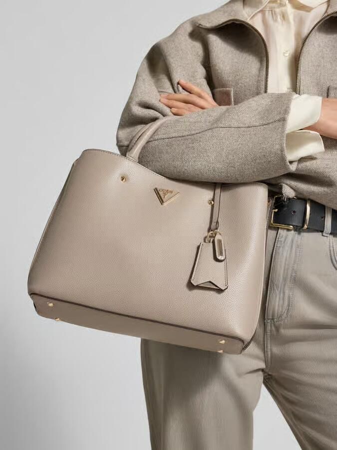 Guess Handtas met labelapplicatie model 'ECO MERIDIAN II' - Foto 2