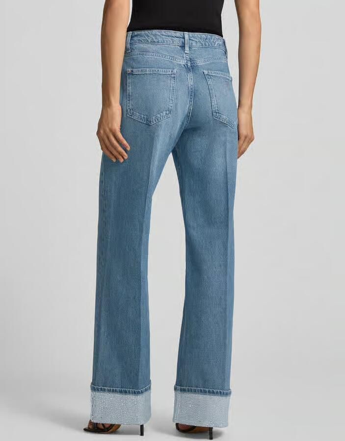Guess High waist wide leg jeans met omslag model 'REY' - Foto 2