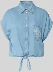Guess jeansblouse met borstzak model 'AMBRA'