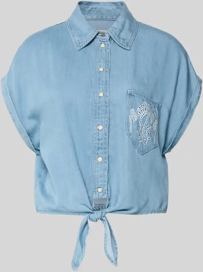Guess jeansblouse met borstzak model 'AMBRA' - Foto 2