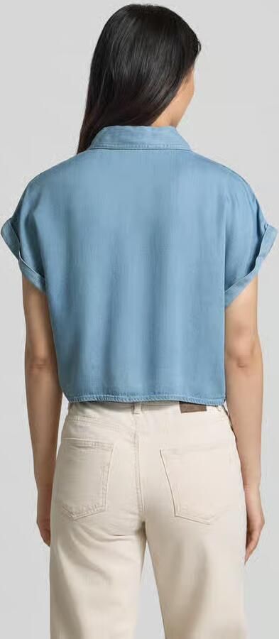 Guess jeansblouse met borstzak model 'AMBRA' - Foto 3