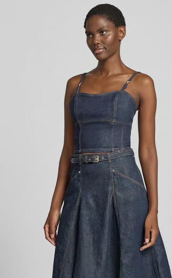 Guess Jeanstof met spaghettibandjes model 'ZELDA' - Foto 4
