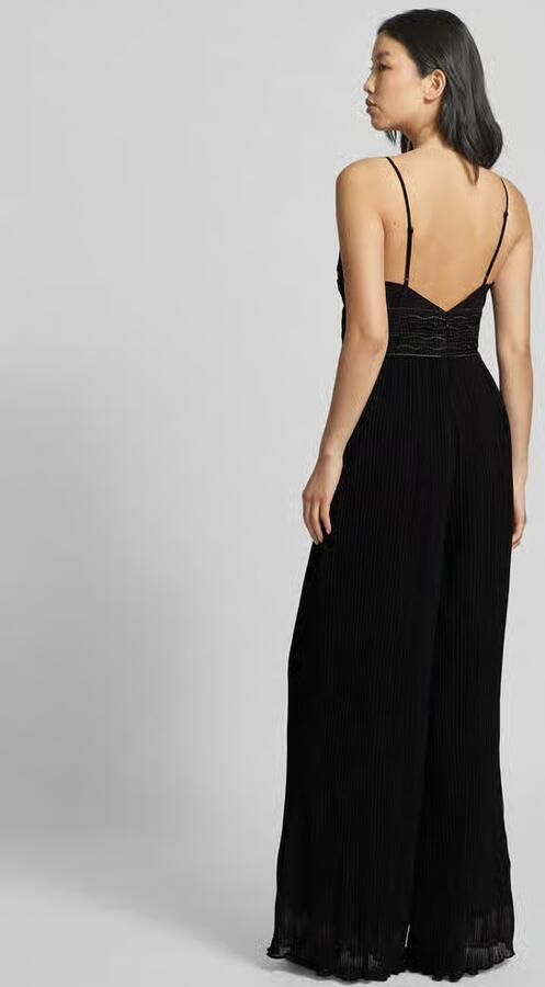 Guess Elegante Geplooide Jumpsuit Lente Zomer Collectie Black Dames