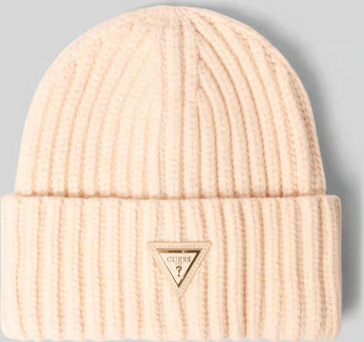 Guess Kerstmuts van viscosemix met logo-applicatie model 'NOELLE'