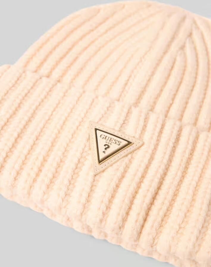 Guess Kerstmuts van viscosemix met logo-applicatie model 'NOELLE' - Foto 2