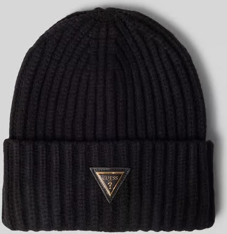 Guess Kerstmuts van viscosemix met logo-applicatie model 'NOELLE'
