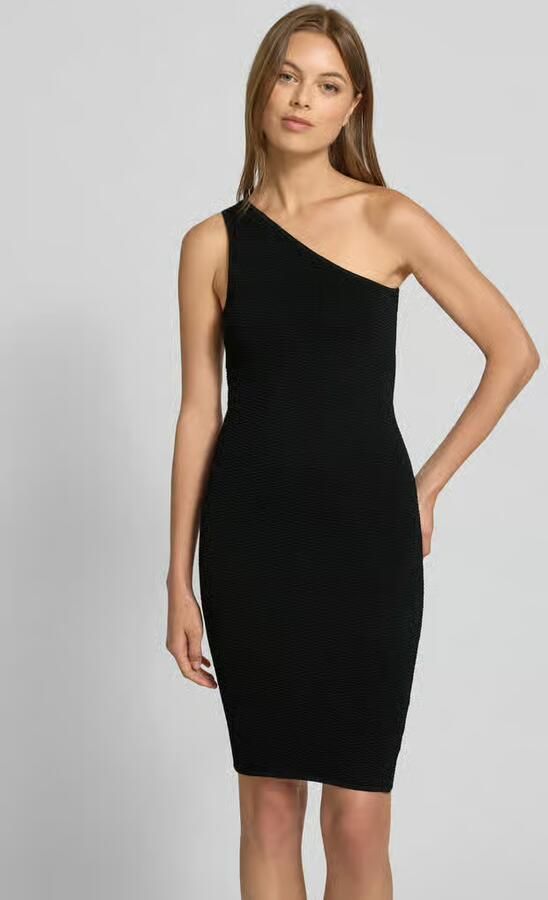 Guess Knielange jurk met one shoulder-bandjes model 'HELENA' - Foto 2