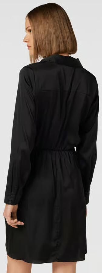 Guess Satijnen wikkeljurk Noir collectie Black Dames - Foto 3