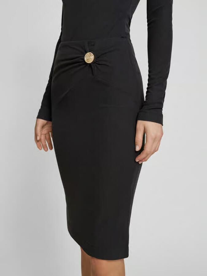 Guess Knielange rok met sierknoop model 'ZAMA' - Foto 2
