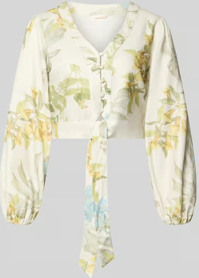 Guess Kort blouse van mix van linnen en viscose model 'SHIRLEY' - Foto 2