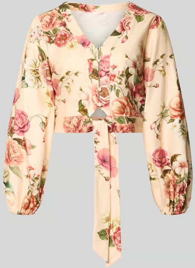 Guess Kort blouse van mix van linnen en viscose model 'SHIRLEY' - Foto 2