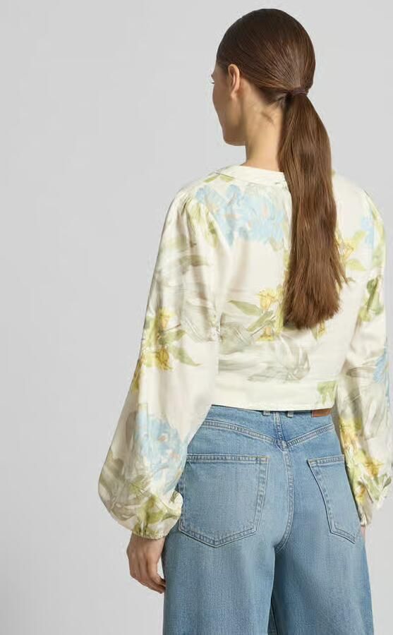 Guess Kort blouse van mix van linnen en viscose model 'SHIRLEY' - Foto 4