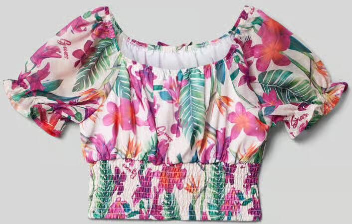 Guess Kort blouseshirt met smokdetail