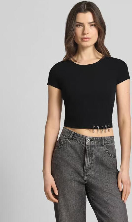 Guess Kort t-shirt met logo-charms model 'Elisabette' - Foto 2